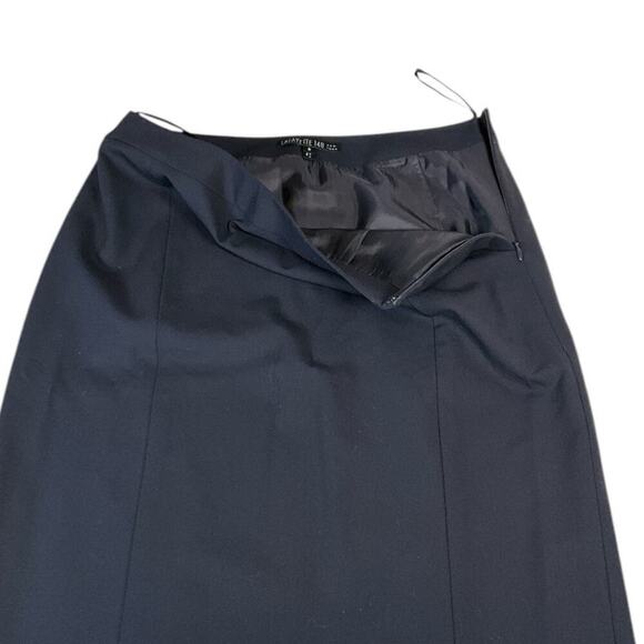 Lafayette 148 New York Navy Blue Pencil Skirt Size 8 Knee Length  Work Wear - Picture 8 of 11
